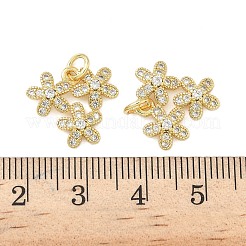 Brass Micro Pave Cubic Zirconia Pendants&nbsp;KK-Z120-13G