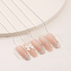 5Pcs 5 Styles Alloy Rhinestone Cup Chains Chains&nbsp;MRMJ-LP0004-12