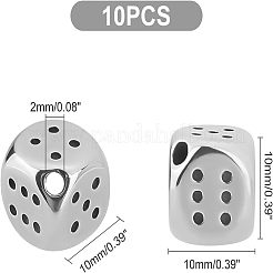 10Pcs 304 Stainless Steel Beads&nbsp;STAS-UN0025-38