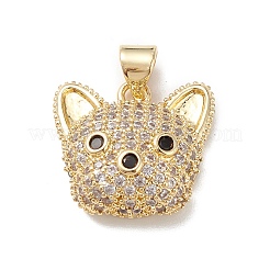 Brass Micro Pave Cubic Zirconia Pendants&nbsp;KK-M240-10F