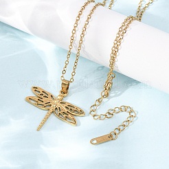304 Stainless Steel Pendant Cable Chain Necklaces for Men Women&nbsp;NJEW-K308-03B-G