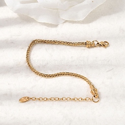 304 Stainless Steel Wheat Chains Bracelets for Women&nbsp;BJEW-A158-02H-G