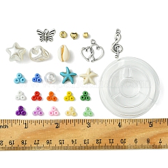 DIY Ocean Beach Theme Glass Seed Beaded Stretch Jewelry Set Kits&nbsp;DIY-FS0006-90