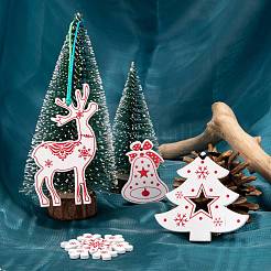 90Pcs 9 Style Platane & Poplar Wood Pendants&nbsp;WOOD-LS0001-13