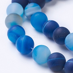 Natural Grade A Striped Agate/Banded Agate Beads Strands&nbsp;G-E478-05-6mm