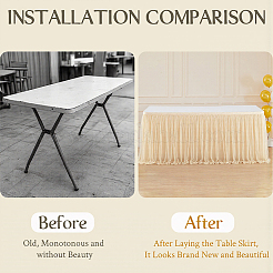 Polyester Table Skirt&nbsp;AJEW-WH20019-110C