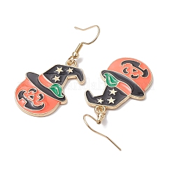 3Pairs 3 Styles Halloween Alloy Enamel Dangle Earrings&nbsp;EJEW-JE05823