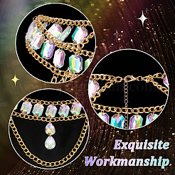 Rhinestone Cup Chains Belts&nbsp;AJEW-WH0470-61G