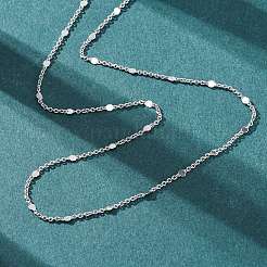 1MM Brass Cable Chain Necklace for Women Men&nbsp;KK-P302-02P