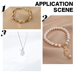 16Pcs 2 Style 201 Stainless Steel Pendants and Filigree Joiners&nbsp;STAS-DC0001-55
