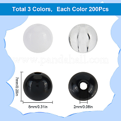 3 Colors Transparent & Opaque Acrylic Beads&nbsp;MACR-SC0001-77B