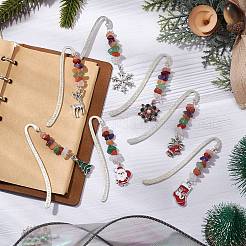 Christmas Theme Alloy Hook Bookmarks&nbsp;AJEW-JK00338