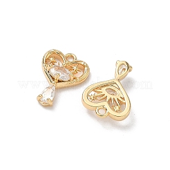 Brass Pave Cubic Zirconia Pendants&nbsp;KK-A286-22G-01