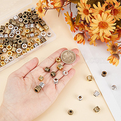 135Pcs 9 Styles Tibetan Style European Beads&nbsp;FIND-GO0001-26