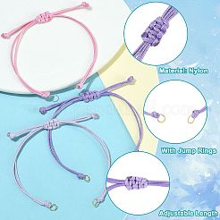 24Pcs 6 Styles Waxed Polyester Cord Slider Bracelet Making&nbsp;AJEW-FS00004
