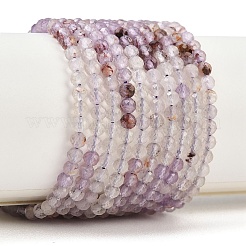 Natural Purple Phantom Quartz Purple Lodolite Quartz Beads Strands&nbsp;G-B175-D07-3mm