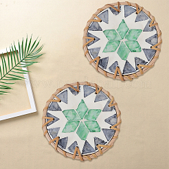 2Pcs Rattan Cup Mats&nbsp;AJEW-CN0005-99B