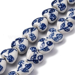 Handmade Blue and White Porcelain Beads Strands&nbsp;PORC-I027-05