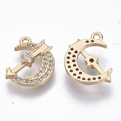 Brass Micro Cubic Zirconia Charms&nbsp;KK-N231-21-NF