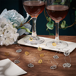 DIY 7 Chakra Wine Glass Charm Making Kit&nbsp;DIY-BC0009-82