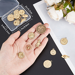 16Pcs 8 Styles 304 Stainless Steel Pendants&nbsp;STAS-BBC0006-36