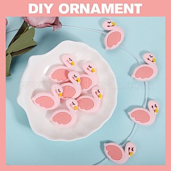 10Pcs Cartoon Flamingo Silicone Beads&nbsp;JX703A