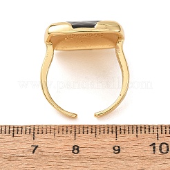 Brass Micro Pave Cubic Zirconia Cuff Open Rings&nbsp;CU-CBAB3AD-13G