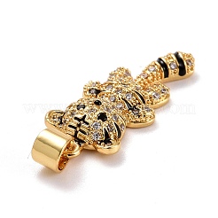 Brass Micro Pave Clear Cubic Zirconia Pendants&nbsp;ZIRC-E165-07G