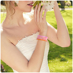 6Pcs 6 Styles 8mm Glass Round Beaded Stretch Bracelet Sets&nbsp;BJEW-TAC0023