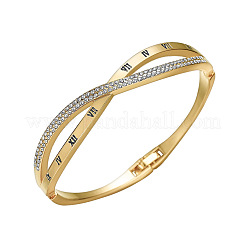 Alloy Rhinestone Hinged Bangles for Women&nbsp;FS-WG88A03-02