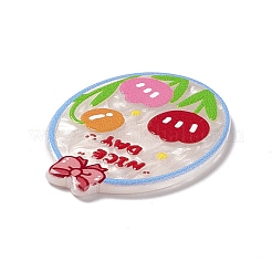 Flower Theme Printed Acrylic Cabochons&nbsp;LS-MACR-J121-01B