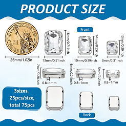 75Pcs Sew on Rhinestone&nbsp;RGLA-FG0001-31