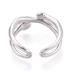 Brass Cuff Ring Settings&nbsp;X-KK-T076-58P