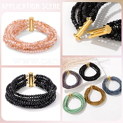 6Pcs 3 Styles Brass Slide Lock Clasps&nbsp;KK-BBC0027-56