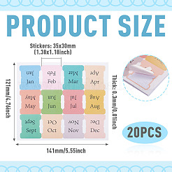 10Pcs Paper Monthly Plan Sticky Note Stickers&nbsp;DIY-TADJ0002-001