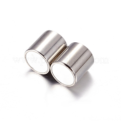Tarnish Resistant Column 304 Stainless Steel Magnetic Clasps with Glue-in Ends&nbsp;STAS-I026-01