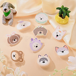 9Pcs 9 Styles Cartoon Dog Acrylic Brooch&nbsp;JEWB-TA0001-38