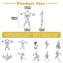 80Pcs 10 Styles Tibetan Style Alloy Pendants&nbsp;FIND-CJ0005-15