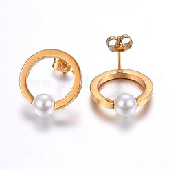 304 Stainless Steel Stud Earrings&nbsp;EJEW-H371-01G