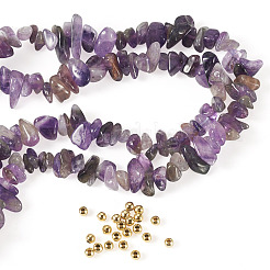 1 Strand Natural Amethyst Chip Beads Strands&nbsp;G-TAD0001-05