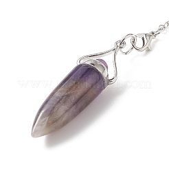 Mixed Gemstone Dowsing Pendulum Pendants&nbsp;G-C051-11P