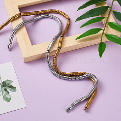 2 Strands 2 Colors Electroplate Non-magnetic Synthetic Hematite Beads Spacers Strands&nbsp;G-TA0001-28