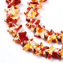 Spray Painted Synthetic Turquoise Beads Strands&nbsp;UNKW-T001-11K-04
