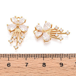 Brass Micro Pave Cubic Zirconia Pendants&nbsp;KK-N263-50G