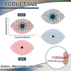 60Pcs 2 Colors Cloth Sew on Patches&nbsp;DIY-FG0006-24