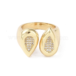 Brass Cuff Finger Rings&nbsp;RJEW-H227-02G-02
