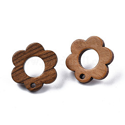 Walnut Wood Stud Earring Findings&nbsp;MAK-N032-016