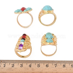 4Pcs Adjustable Alloy Finger Rings Sets&nbsp;RJEW-L131-02G
