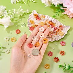 100Pcs 5 Colors Transparent Acrylic Beads&nbsp;MACR-TA0002-58