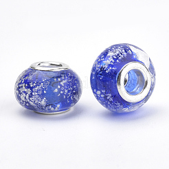 Handmade Luminous Lampwork European Beads&nbsp;LAMP-Q029-35B